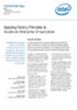 Applying Factory Principles to Accelerate Enterprise Virtualization