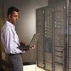 Man in Data Center