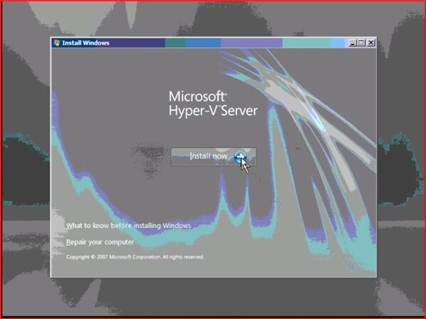 Installing Hyper-V Server on a PowerEdge R805