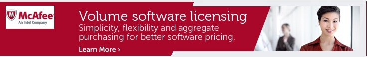 Learn more about McAfee volume software licensing 