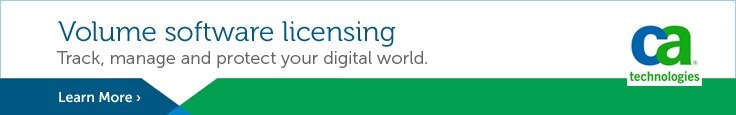 Learn more about CA volume software licensing 