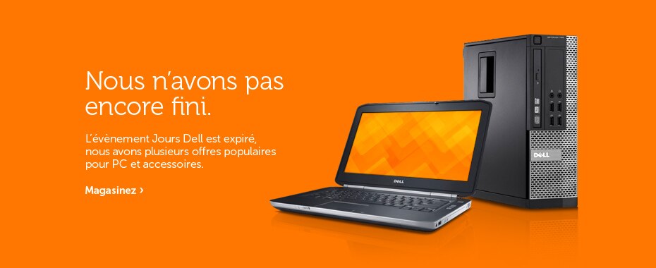 Nous n'avons pas encore fini.