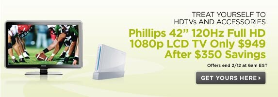 Treat yourself to HDTVs and accessories