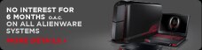 No Interests for 6 months on all Alienware systems