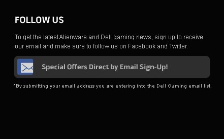 Alienware newsletter