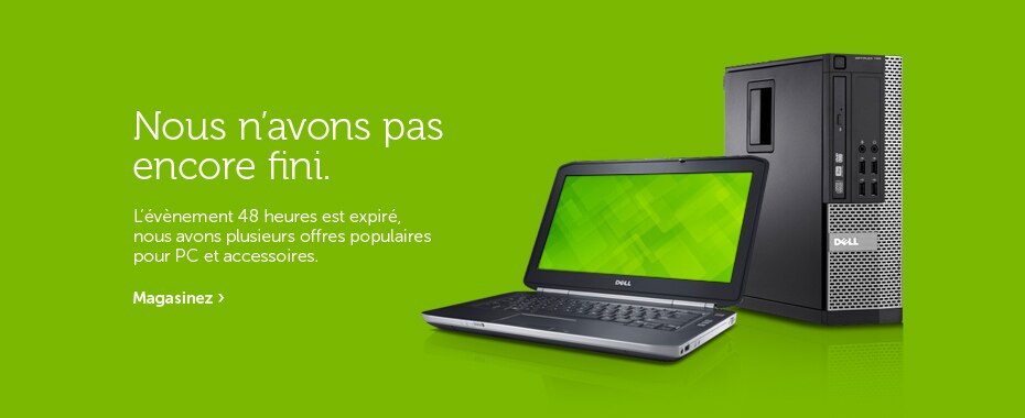 Nous n'avons pas encore fini.
