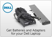 Get batteries and adapters for your dell laptop