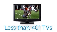 Less than 40 inch TVs