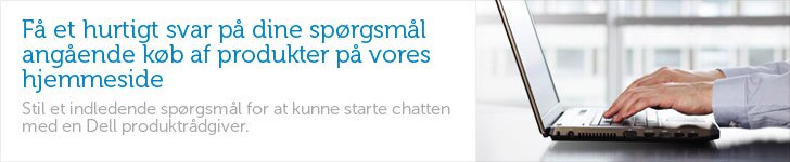 Stil et indledende spørgsmål for at kunne starte chatten med en Dell produktrådgiver