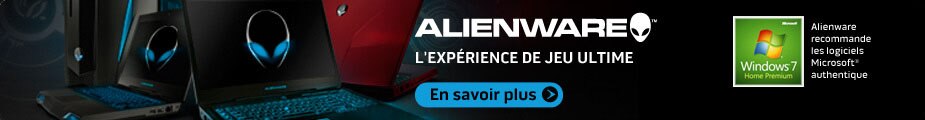 Alienware recommande les logiciels Microsoft® authentique