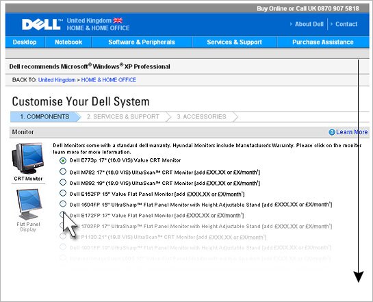 Screenshot from Website