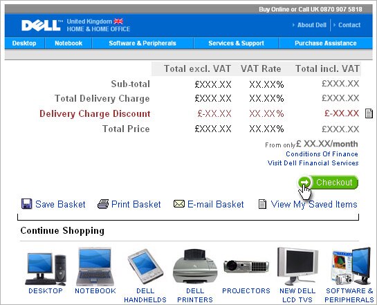 Screenshot from Website