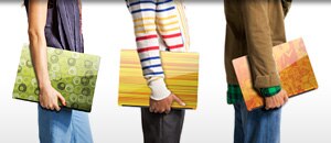 Graphics on laptop covers
