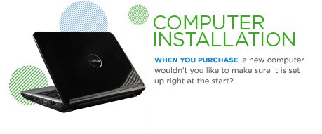Need help with computer installation or setup? Our technician can help you to set up your new PC and wireless connection. We install any computer brand. Call 0844 444 3600 for more information or to schedule a visit
