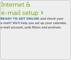 Internet & e-mail setup