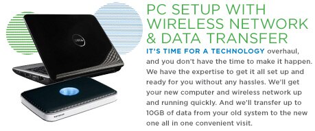 PC Setup with Wireless Network & Data Transfer 