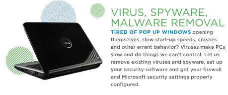 Virus, Spyware, Malware Removal