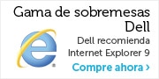 Dell recomienda Internet Explorer 9