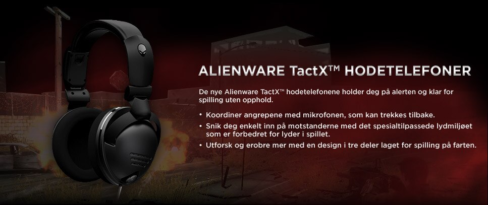 Alienware TactX™ hodetelefoner