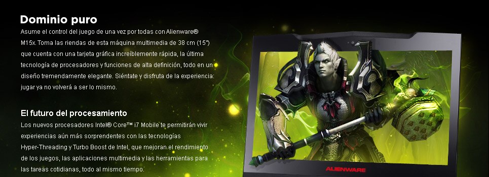 Dominio puro con el ordenador portátil Alienware M15x
