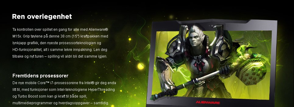 Alienware M15x bærbar PC  - full kontroll