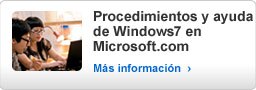 Procedimientos y ayuda con Windows 7 en Microsoft.com