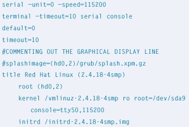 Figure 4. Overriding the use of the default console
