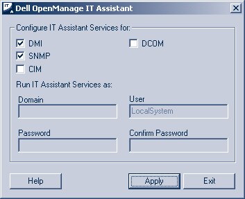 Figure 2. Configuring IT Assistant
