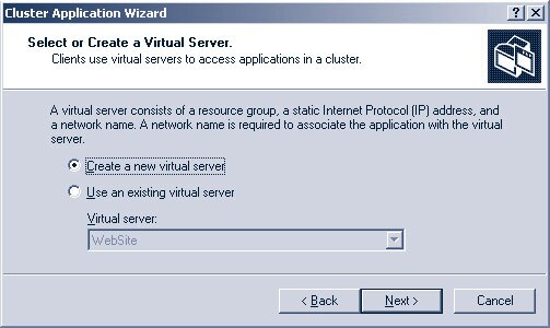 Figure 3. Configure Cluster Application Wizard