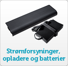 Strømforsyninger, opladere og batterier