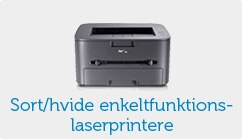 Sort/hvide enkeltfunktions-laserprintere