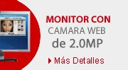 Monitor con camara web de 2.0 MP