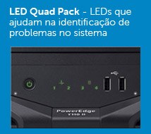 LEDs que ajudam na identificação de problemas