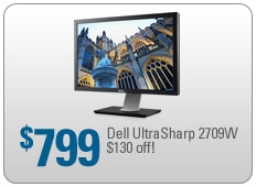 $799|Dell Ultra Sharp 2709W $130 off! 