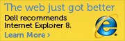 Dell recommends Internet Explorer 8