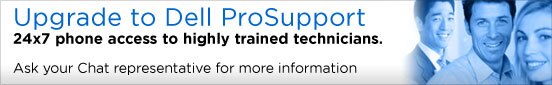 Upgrade to Dell ProSupport|24x7 phone access to North American-based expert technicians
