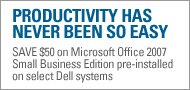 Microsoft Office 2007 pre-installed on select Dell systems | Save $50