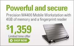 Powerful and Secure, Precision M4400 Mobile Workstation with 4GB Memory and fingerprint Reader | Shop Now