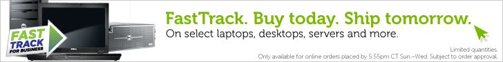FastTrack. Buy today. Ship tomorrow. On select laptops, desktops, servers and more.