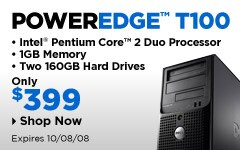 Dell PowerEdge T100 Servers Only $399.