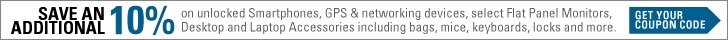 Save an additional 10% on select electronics and accessories. Get your coupn code now