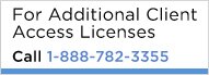 For Additional Client Access Licenses Call 1-888-782-3355