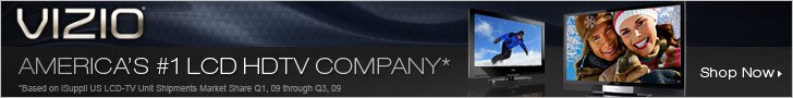 Vizio America's #1 LCD HDTV Company*.  | Shop Now.