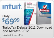 TurboTax Deluxe 2011 Download and McAfee 2012