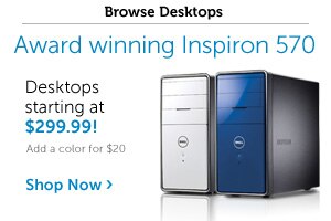 Desktops starting at $299.99! | Shop now.