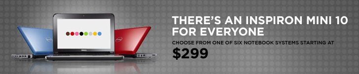 There's An Inspiron Mini For Everyone. Choose from one of six notebook systems starting at $299