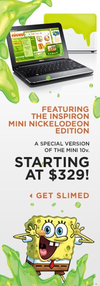 Featuring the Inspiron Mini Nickelodeon Edition, Aspecial version of the Mini 10v | Get Slimed