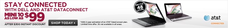 Stay Connected with Dell and AT and T Dataconnect.Mini 10 as low as $99|Shop Today