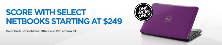 Score with select netbooks starting at $249.
