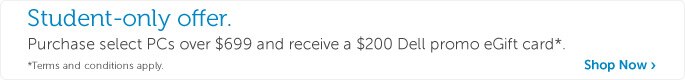 Student only offer.